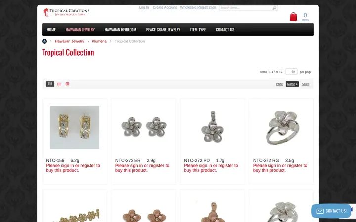 /xcart/hawaiian-jewelry/plumeria/tropical-collection — Tropical Creations