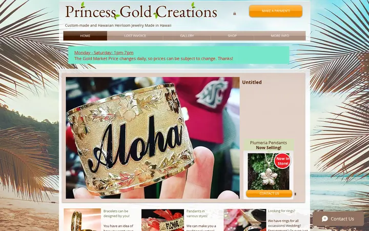 Website of Princess Gold Creation