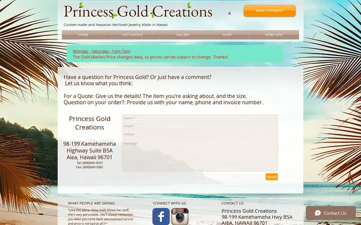 /contact — Princess Gold Creation