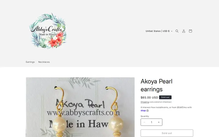 /products/akoya-pearl-earrings — Abbys Crafts