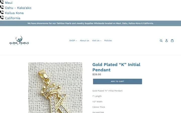 /collections/gold-plated-jewelry/products/gold-plated-k-initial-pendant-14 — Schwartz Inc