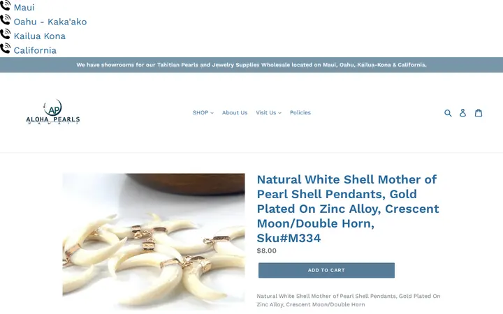 /collections/gold-plated-jewelry/products/natural-white-shell-mother-of-pearl-shell-pendants-gold-plated-on-zinc-alloy-crescent-moon-double-horn-sku-m334 — Schwartz Inc
