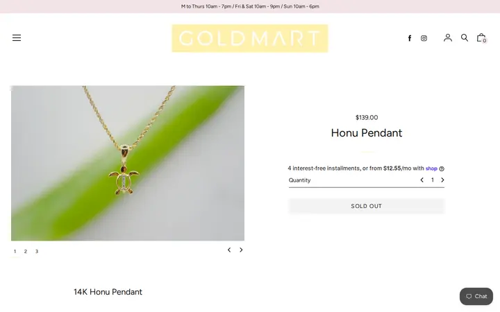 /collections/charm-chain/products/honu-charm-chain — Windward Gold Mart