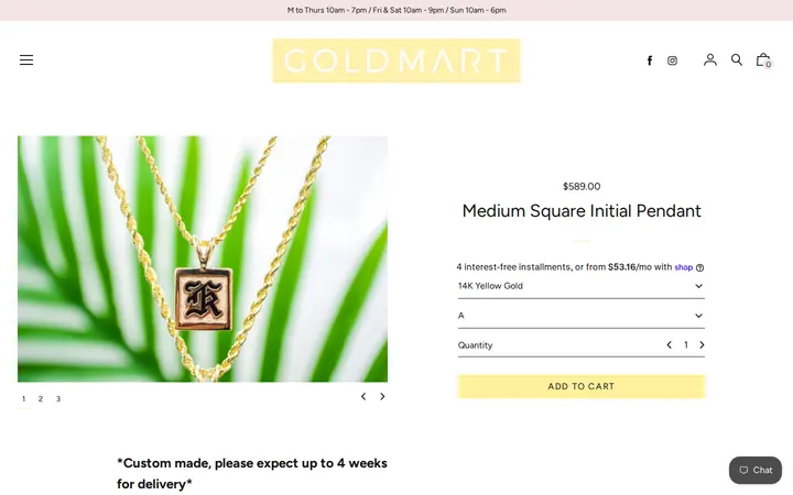 /collections/14k-exclusives/products/medium-square-initial-pendant — Windward Gold Mart