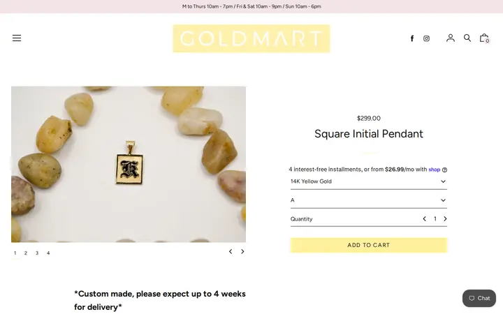 /collections/14k-exclusives/products/square-initial-pendant — Windward Gold Mart