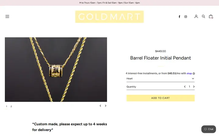 /collections/14k-exclusives/products/barrel-floater-initial-pendant — Windward Gold Mart