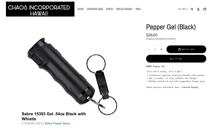 /products/pepper-gel-black — Chaos Incorporated