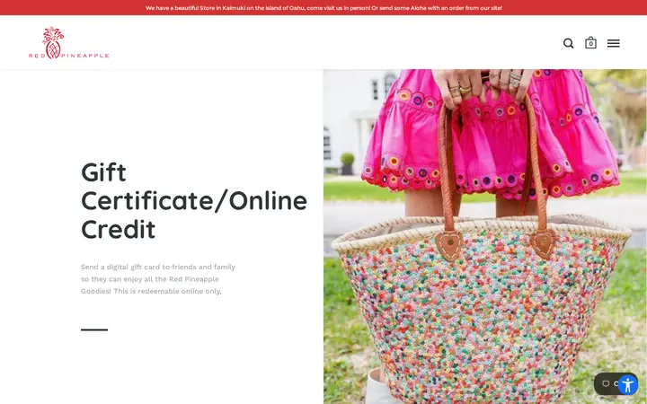 /collections/gift-certificate-online-credit — Red Pineapple