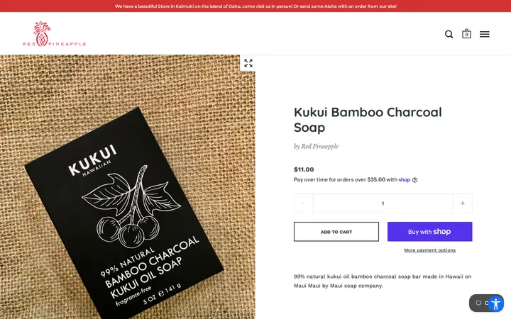 /collections/great-gifts-for-guys/products/kukui-bamboo-charcoal-soap — Red Pineapple