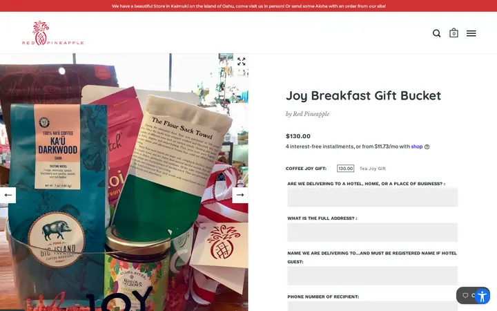 /collections/great-gifts-for-guys/products/holiday-joy-breakfast-gift-bucket — Red Pineapple