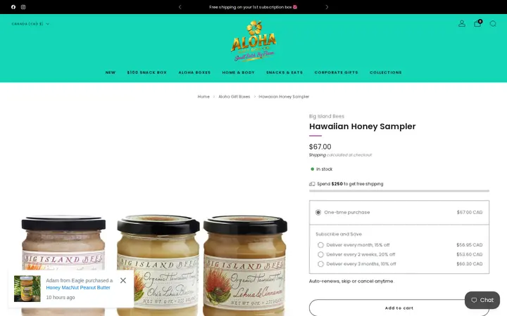 /collections/hawaii-gift-boxes/products/organic-hawaiian-honey-sampler — Aloha Gift Box Company