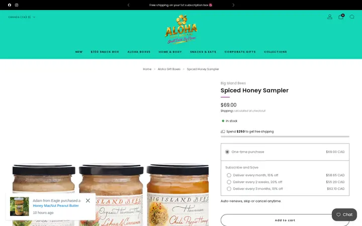 /collections/hawaii-gift-boxes/products/spiced-honey-sampler — Aloha Gift Box Company