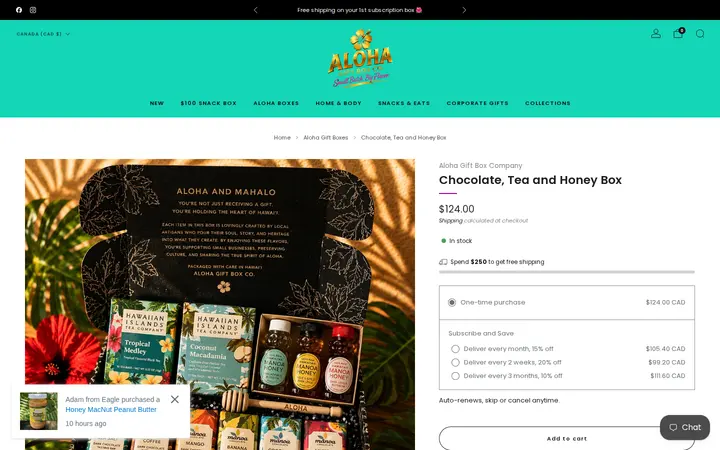 /collections/hawaii-gift-boxes/products/chocolate-tea-and-honey-box — Aloha Gift Box Company