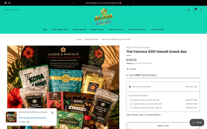 /collections/hawaii-gift-boxes/products/the-famous-100-hawaii-snack-box — Aloha Gift Box Company