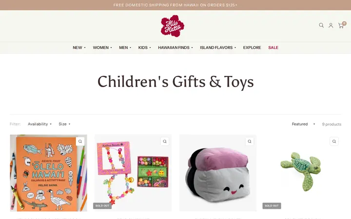 /collections/kids-gifts-toys — Hilo Hattie