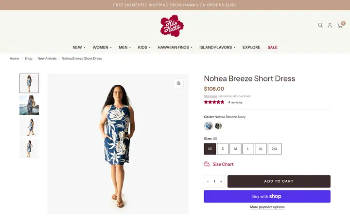 /collections/new-arrivals/products/nohea-breeze-short-dress — Hilo Hattie