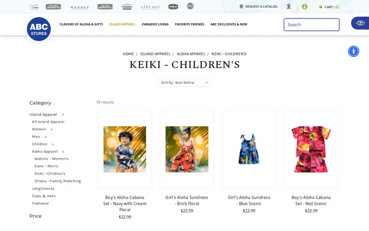 /apparel/aloha-apparel/keiki-childrens — ABC Stores #38