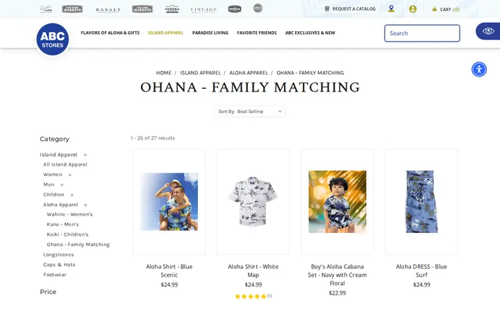 /hawaiian-apparel/aloha-apparel/ohana-family-matching — ABC Stores #38