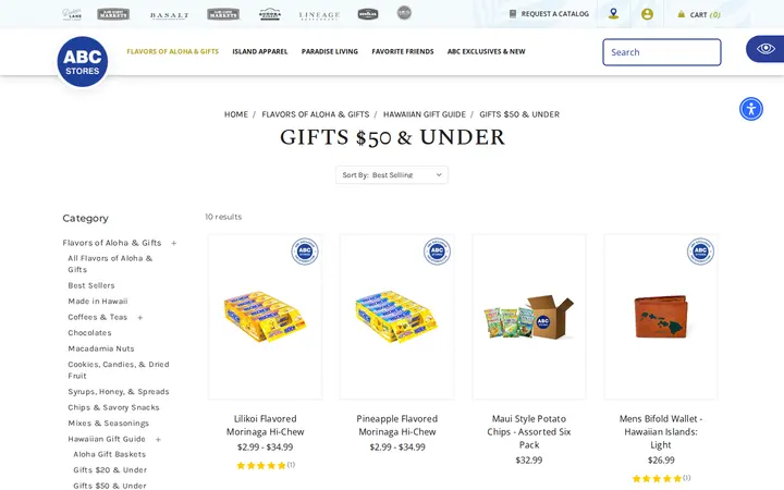 /featured-products/hawaiian-gift-guide/gifts-50-under — ABC Stores #38