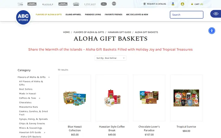 /featured-products/holiday-shopping-guide/aloha-gift-baskets — ABC Stores #38