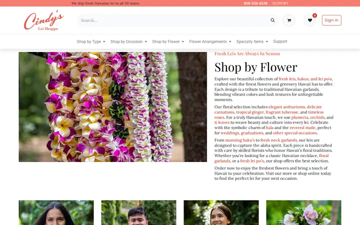 /shop-by-flower — Cindy's Lei & Flower Shoppe