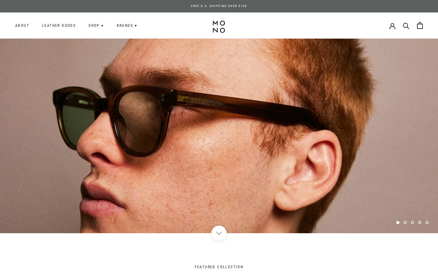 Captured website of MONO