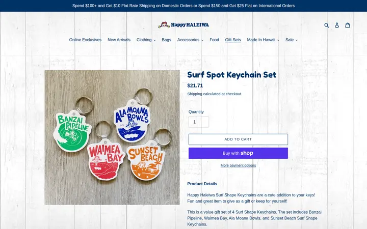 /collections/gift-sets/products/surf-spot-keychain-set — Happy Haleiwa Waikiki