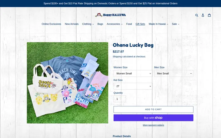 /collections/gift-sets/products/ohana-lucky-bag-1 — Happy Haleiwa Waikiki