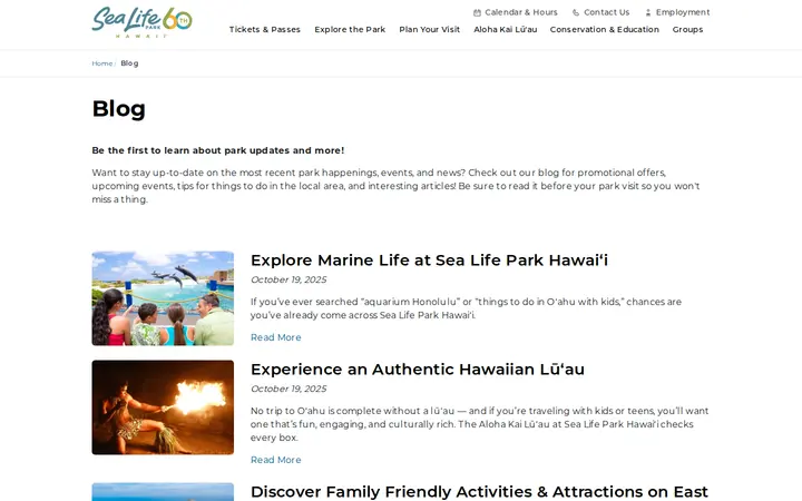 /blog — Sea Life Park Hawaii
