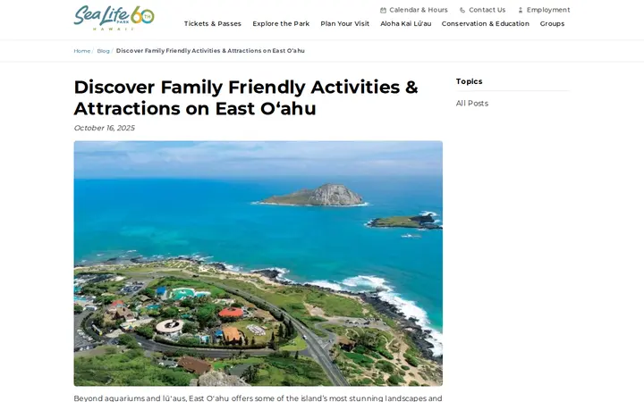 /blog/discover-family-friendly-activities-attractions-on-east-oahu — Sea Life Park Hawaii