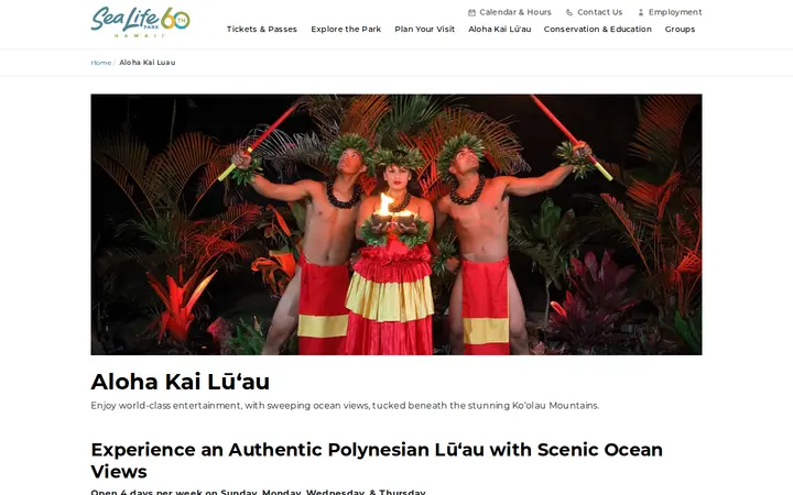 /aloha-kai-luau — Sea Life Park Hawaii