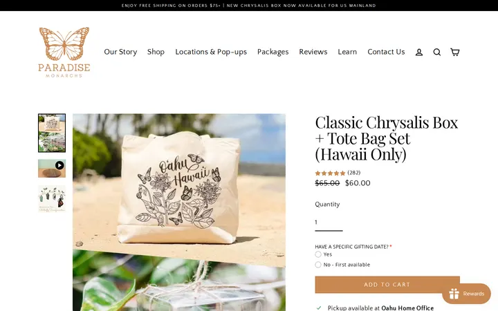 /products/classic-chrysalis-box-tote-bag-set-gifting-date-before-7-10 — Paradise Monarchs