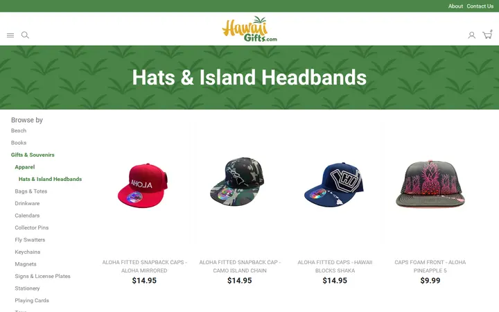 /gifts-and-souvenirs/apparel/hats-and-island-headbands — Hawaii Gifts.com