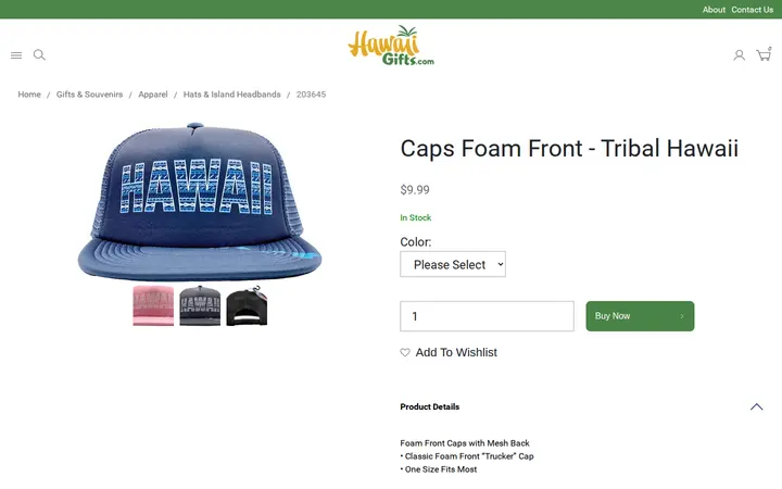 /gifts-and-souvenirs/apparel/caps-foam-front---tribal-hawaii.html — Hawaii Gifts.com