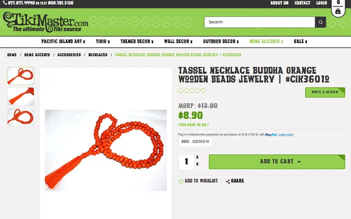 /tassel-necklace-buddha-orange-wooden-beads-jewelry-cik3601o — TikiMaster.com