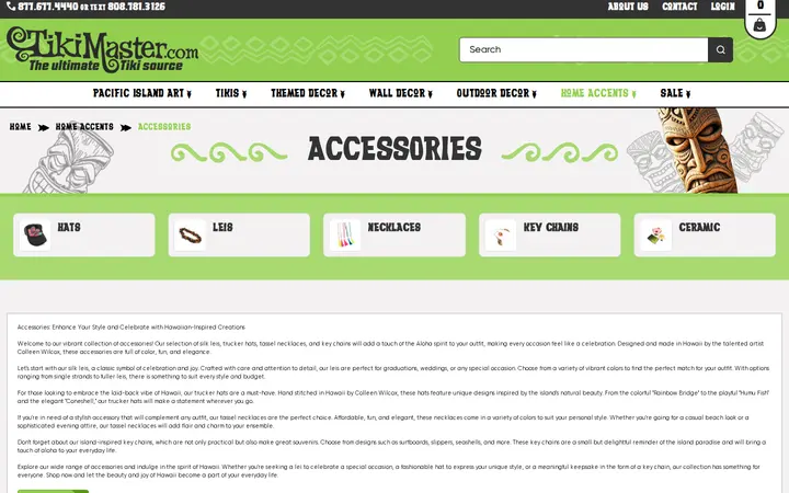 /home-accents/accessories — TikiMaster.com