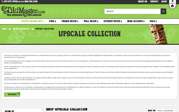 /pacific-island-art/upscale-collection — TikiMaster.com