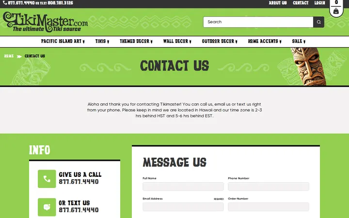 /contact-us — TikiMaster.com