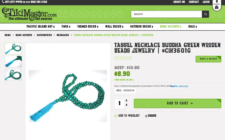 /tassel-necklace-buddha-green-wooden-beads-jewelry-cik3601g — TikiMaster.com