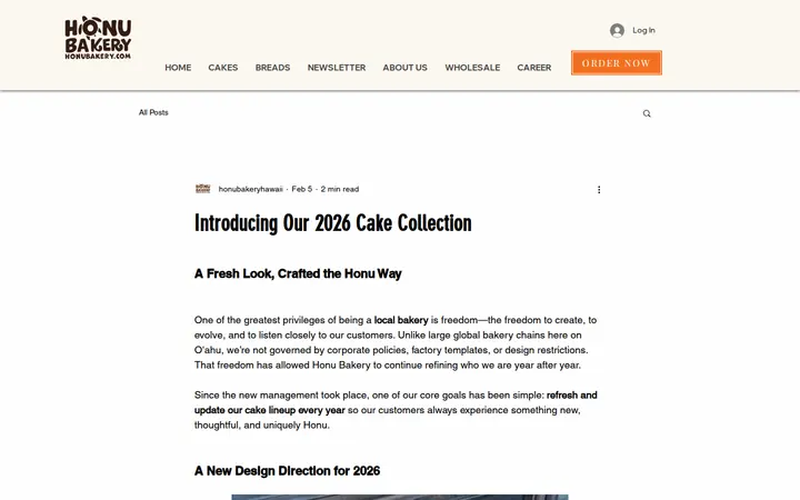 /post/introducing-our-2026-cake-collection — Honu Bakery (Kamehameha Shopping Center)