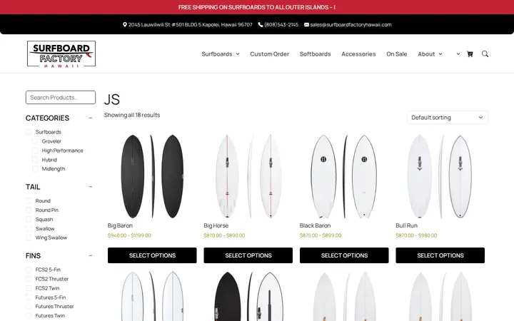 /brand/js — Surfboard Factory Hawaii