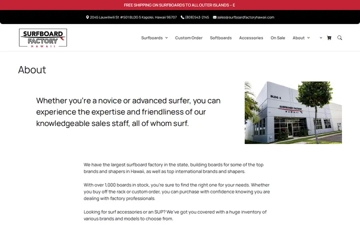 /about — Surfboard Factory Hawaii