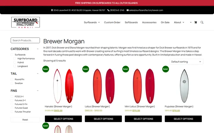 /brand/brewer-morgan — Surfboard Factory Hawaii