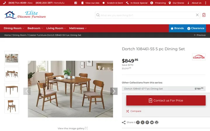 /en/collection/31587-coaster-furniture-dortch-108461-s5-5-pc-dining-set — Elite Discount Furniture