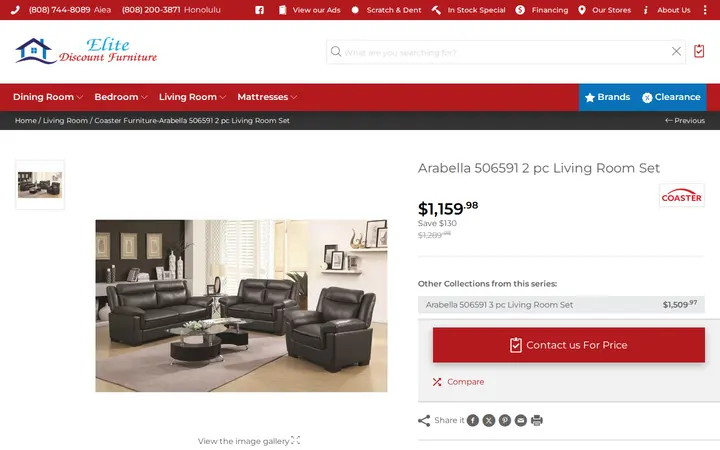 /en/collection/15666-coaster-furniture-arabella-506591-2-pc-living-room-set — Elite Discount Furniture
