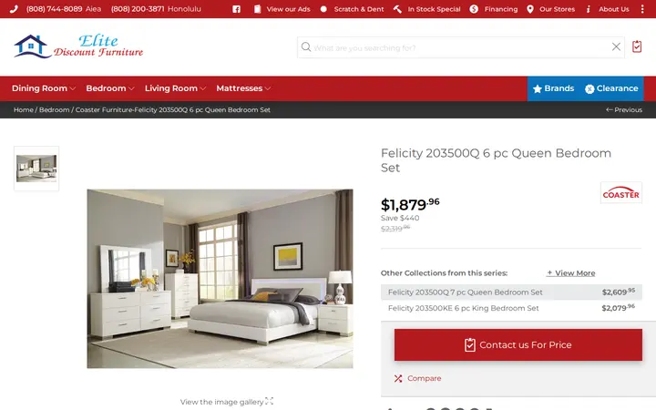 /en/collection/10407-coaster-furniture-felicity-203500q-6-pc-queen-bedroom-set — Elite Discount Furniture