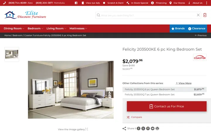 /en/collection/14738-coaster-furniture-felicity-203500ke-6-pc-king-bedroom-set — Elite Discount Furniture