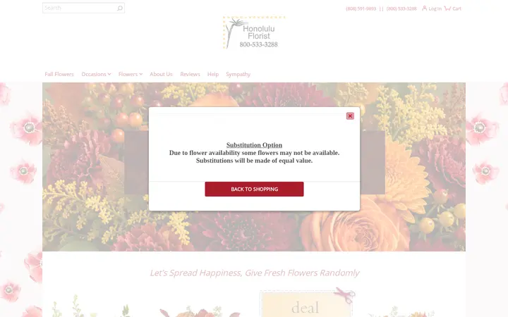 Website of Honolulu Florist
