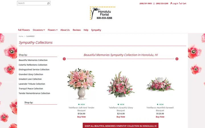 /sympathy-collections/cat9490001 — Honolulu Florist