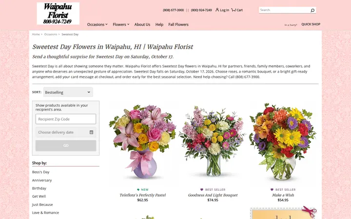 /sweetest-day/cat1080017 — Waipahu Florist